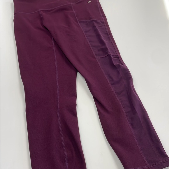 Fabletics High-Waisted PowerHold 7/8 Leggings in maroon SzS SMALL Mesh - Picture 12 of 12